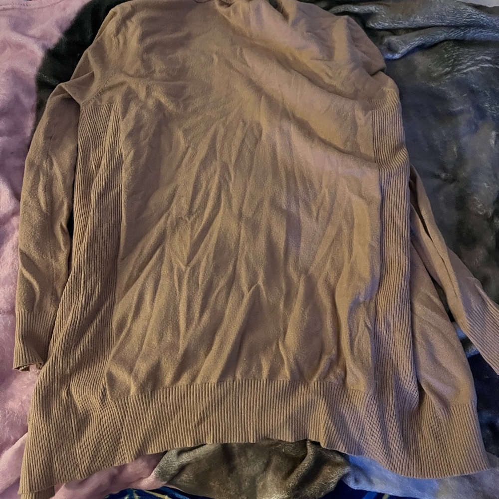 Women's Tan Cardigan Sweater